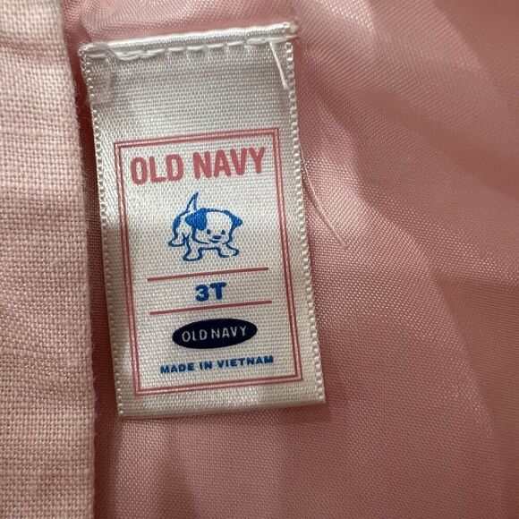 Old Navy Pink Toddler Linen Sleeveless Dress Size 3t Long Length - Picture 4 of 6